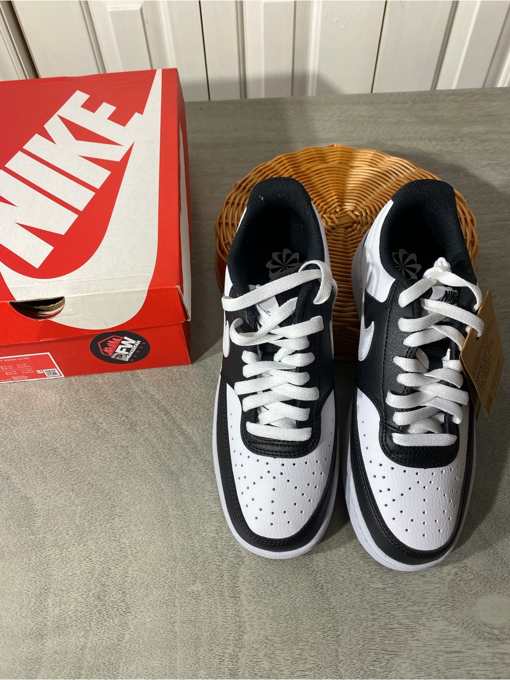 Nike Black and White Women's Low-Top Sneakers